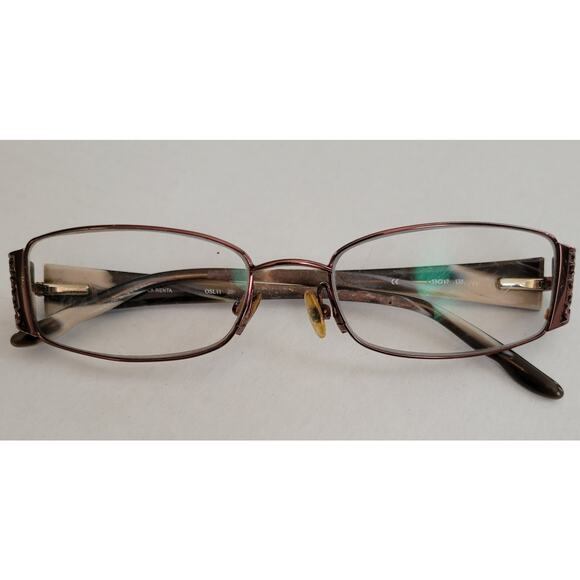 Oscar De La Renta Women Eyeglasses Frame ONLY Brown Tone OSL11 200 53 17 135 - Picture 2 of 9